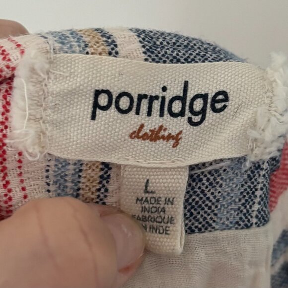 Anthropologie Porridge Striped Wrap Mini Skirt (size L) - Picture 6 of 6